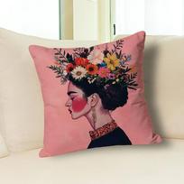 Fashion F-FridaS-S K-Kahlos Various Sizes Square Pillow Case For Car Home Bedchamber Decor Custom Valentine gift 30cmx30cm black
