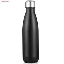 350/500/750/1000ml nerūdijančio plieno izoliuotas vakuuminis termosas vandens butelis dvigubos sienelės be BPA buteliai sportui mergaitėms 350ML juoda