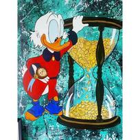 Disney Diamond Painting Duck McMurphy Money and Time Trend Art Painting 5D Diamond Painting Art Embroidery Cross Stitch Room Decoration Round 40x50cm red