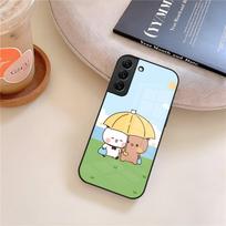 BUBU DUDU Cartoon Phone Case Glass For Samsung Galaxy S26 S25 S21 S22 S24 S23 S20 Ultra Fe Plus A16 A24 A55 A53 Coque Galaxy S25 white
