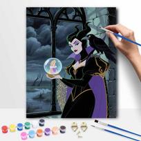 Disney Maleficent and Aurora oil painting by numbers art kit. handmade diy painting home decoration gifts 50x70cm black