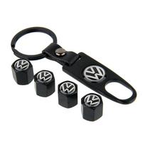 VW 1 rinkinys Automobilio ratų padangų vožtuvų dangteliai Raktų pakabukas VW GTI Polo Golf 6 7 Passat Touran Bora Beetle Jetta Tiguan YPSH-C854 ES1 black