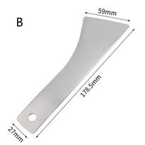 Stainless Steel Scraper Ultra Sharp Scrapers Remove Residue From Steel, Aluminum And More Ends Offer Extra Leverage as the picture gray