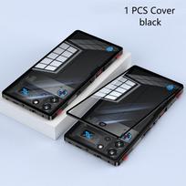 Aluminium Alloy Metal Frame Case For Red Magic 10 Pro Case Transparent Phone Acrylic Back Cover For Nubia RedMagic 10S Pro Plus Red Magic 10 ProPlus juoda