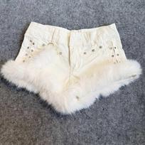 Denim Shorts Hot Girl Style Low-rise Trendy and High-end Perfect for Spring and Summer Women's Shorts M white
