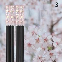 Amber Sakura Japanese Chopsticks Pink Cherry Blossom Sushi Reusable Food Sticks Antibacterial Anti-slip Chopsticks Tableware