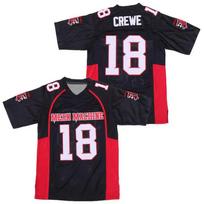 Paul Crewe Mean Machine Football Jersey Black Red V‑Neck Mesh Short Sleeve Sports Shirt Movie Cosplay Uniform Party Costume Tops XXL