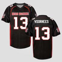 Paul Crewe Mean Machine Football Jersey Black Red V‑Neck Mesh Short Sleeve Sports Shirt Movie Cosplay Uniform Party Costume Tops XXL