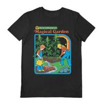 Steven Rhodes Magical Garden T Shirt Vintage Comfortable Fashion Breathable Casual Homme Stretched Slightly XL black