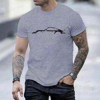 New Minimalist Style TShirt for Unisex Round Neck Short Sleeve Tee Shirts Funny Race Car Printed TShirts for Unisex  Tops YK XL gray