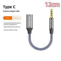3.5Mm Male To Usb C Female Audio Cable Cord 3.5Mm Cable Type-C Earphone Adapter Data Transmission Not Supported 12cm