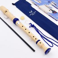Lengvai reguliuojamas sopraninis fleita-švilpukas, barokinis pirštų išdėstymas, vertikalus fleita, muzikos instrumentas 6hole Blue beige