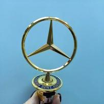 Variklio dangčio stovas Logotipas Žvaigždės ženklelis Priekinis variklio dangtis Automobilio emblema Mercedes Benz W163 W204 W212 W210 W220 W24 C200 C200l Chromas Juoda Auksinė stand star