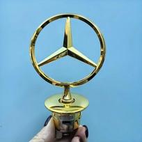 Variklio dangčio stovas Logotipas Žvaigždės ženklelis Priekinis variklio dangtis Automobilio emblema Mercedes Benz W163 W204 W212 W210 W220 W24 C200 C200l Chromas Juoda Auksinė stand star