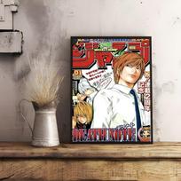 Anime D-Death N-Note DN L Poster Sticky Wall Art Printing Waterproof Home Living Bed Room Bar Hallway Aesthetic Decor 21cm×30cm NoFrame black