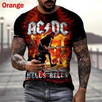 Naujos asmenybės mada grafiniai marškinėliai roko ACDC muzika vyrams/moterims spausdinti marškinėliai hiphopas 3D trumpomis rankovėmis kasdieniai marškiniai marškinėliai viršūnės 3XL black