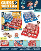Guess Who I Am Board Games Children'S Puzzles Parent-Child Training Toys Double Play Cards Kids Games blue
