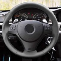 DIY Sewing Leather Steering Wheel Cover For BMW M Sport E90 320i 330i E87 120i gray