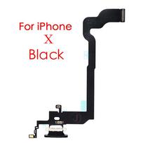 Charging Port Dock Flex Cable For iPhone X XR XS Max USB Charger Connector With Microphone Replacement XS black black