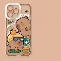 Animacinis mielas kapibara telefono dėklas iPhone 15 Pro Max 14 11 12 13 Mini XR XS 7 8 6 6S Plus SE 2020 2022, skaidrus TPU dangtelis iPhone 11