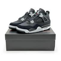 DH7138-006 Nike Air Jordan 4 SE Black And Light Steel Grey Canvas Fire Red White 7 black