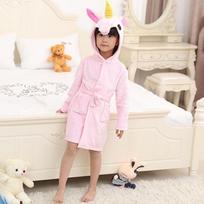 Vienaragis Vaikams Unisex Chalatas Mergaitėms Berniukams Pižama su Gobtuvu Naktiniai Drabužiai Miego Drabužiai Pink,2-3Years(Size100) beige