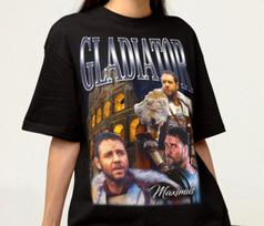 Gladiator Movie Shirt - Maximus Tshirt,Russell Crowe Tshirt,Ridley Scott,Commodus Tee,Lucius Acacius 110 gray