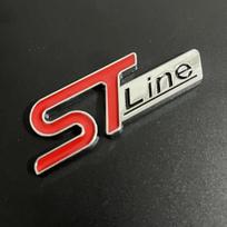 3D Metalinis ST Line Priekinių grotelių ženklelis Automobilio Galinės bagažinės Ženklelis Ford Edge Puma Kuga Mondeo Fiesta Ecosport Focus STLINE Lipdukas red