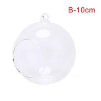 Skaidraus stiklo rutulio vaza Peizažinis terariumas Sukulentų pakabinamas gėlių vazonas Konteineris 10CM Glass ball