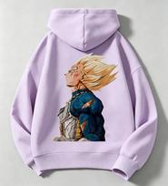 Dragon Ball Z Lebih Super Saiyan Hooded Children'S Hoodie Damaged Fighting Pattern Boys And Girls Teenage Hoodie 130 gray