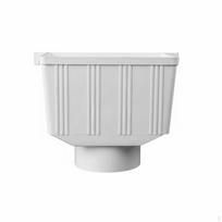 PVC Lietaus surinkėjas Sutirštinta medžiaga Stogo latako piltuvėlis Lengvas montavimas Lietaus vamzdžio surinkimas 110MM white