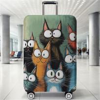 Cat pattern luggage protection cover, suitable for 18-32 inch luggage covers, luggage handle gloves, travel accessories XL