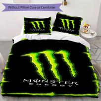 Monster Energy Rašto Patalynė, Antklodės Komplektas Antklodės Užvalkalas Pagalvės Užvalkalas Namų Gimtadienio Dovana(1 * antklodės užvalkalas + 2 * pagalvės užvalkalai, be šerdies)_lx 135x200cm white
