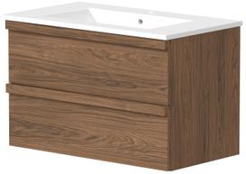 Vonios spintelė su praustuvu Raguvos Baldai Pure, copper oak sp., 45.4 cm x 79 cm x 50 cm