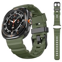 Silikoninis sportinis takų kilpos dirželis Samsung Galaxy Watch Ultra 2025 47mm Kvėpuojanti apyrankė Galaxy Watch 8 Ultra 47mm Juostai Watch Ultra 2025 žalia