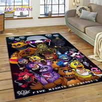 3D Siaubo Žaidimas FNAF-F Freddy Kilimas Svetainės Miegamojo Namų Sofos Dekoravimui, Vaikų Žaidimų Zonos Kilimas Neslystantis Grindų Kilimėlis Dovana 40x60cm( 15x23in )