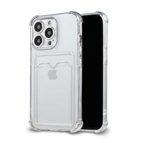 Piniginė Kortelių Laikiklis Skaidrūs Minkšti Dėklai iPhone 16 Pro Max 13 11 15 14 12 Pro Max Pro Plus XR 7 8 SE Kortelių Lizdai Dangtelis Maža Kortelė For iPhone 15ProMax