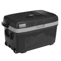 220V 12V 45L 45L Mini Fridge Auto Fridge Freezer Van Truck Travel Cooler Heater Home Use Car Fridge Portable Refrigerator gray