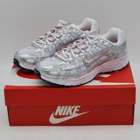 BV1021-108 Nike P-6000 White Elemental Pink Black Metallic Silver (Women's) 6W gray