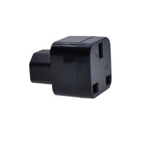 C14 to UK 3-Pin Socket Adapter Plug for PDU/UPS IEC C13 Computer Travel C14 to UK 3-pin Socket Adapter gray