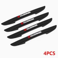 Nauji 4 vnt. Guminiai Automobilio Durų Kraštų Apsaugos Lipdukai Anti-susidūrimo Juostelės VW Polo Golf CC GTI Passat 4 Tiguan Motion MTM Touran T5- black