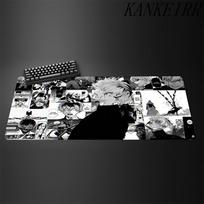 Japan Anime Tokyo Ghoul Mouse Pad Black and White Kaneki Ken Desk Mat Gaming Accessories Laptop Pads Gamer Extended Table Carpet 30cmx60cm