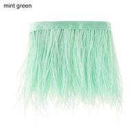 Party DIY Wedding Dress Feathers Ribbon 1 Meter Long Ostrich Feathers Trim 8-10 CM Wide Plumes Ribbon Selvage blue