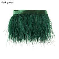 Party DIY Wedding Dress Feathers Ribbon 1 Meter Long Ostrich Feathers Trim 8-10 CM Wide Plumes Ribbon Selvage
