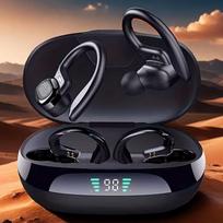 Xiaomi SP16 Sportinės Bluetooth belaidės ausinės su ausies kabliukais ir mikrofonu, LED maitinimo indikatorius, ENC, Hifi stereo garsas, žaidimų ausinės juoda