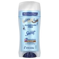 Secret, Aluminum-Free Deodorant, Real Coconut, 2.4 oz (68 g) white