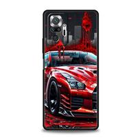 Šaunus sportinio automobilio dėklas telefonui Xiaomi Redmi Note 14 13 5G 10 11 12 Pro Plus 4G 14C 13C 12C 10C Juodas dangtelis Redmi Note 14 5G gray
