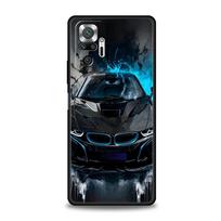 Šaunus sportinio automobilio dėklas telefonui Xiaomi Redmi Note 14 13 5G 10 11 12 Pro Plus 4G 14C 13C 12C 10C Juodas dangtelis Note 12Pro 4G black