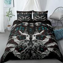 City Skyline Duvet Cover Set UK Single Double Queen US Twin Full King Size pkm Bed Linen Set 155x200cm black