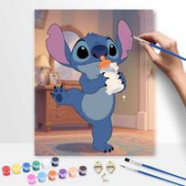 Disney Stitch digital oil painting art kit handmade diy home decorations 40x50cm blue